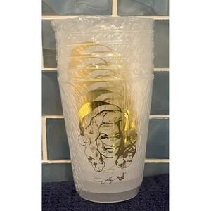 Six Dolly Parton Christmas Holiday Cups Tumblers 16 Oz "Holly Dolly" New Sealed!